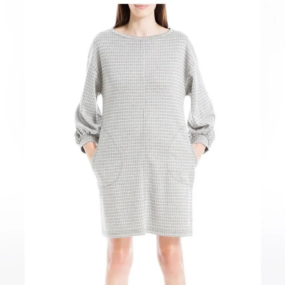 Max Studio Mini Dress Womens Size Small Pockets Long Sleeve NWT